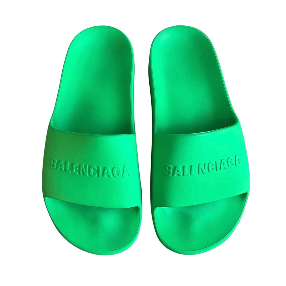 100% Authentic Balenciaga Logo Platform Slides